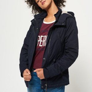 Superdry Women's Boxy Snorkle Hooded SD - Windparka Jacket, Super Dark Navy